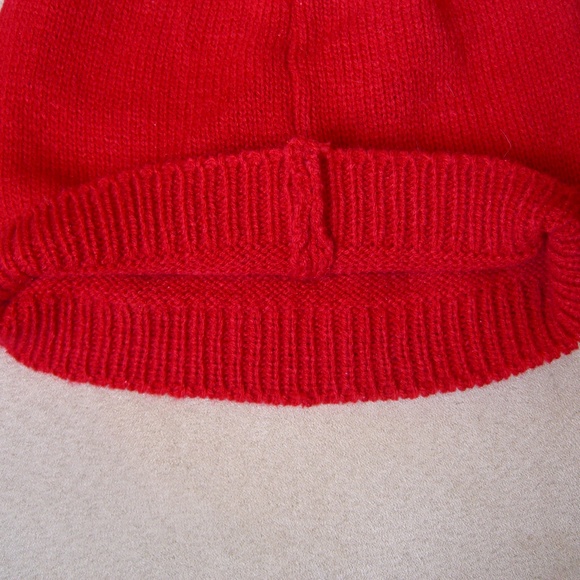 BRIGHT RED LOVE BEANIE HAT - Picture 3 of 3